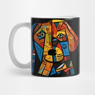 Geometric Canine - Abstract Cubist Dog Artwork Mug